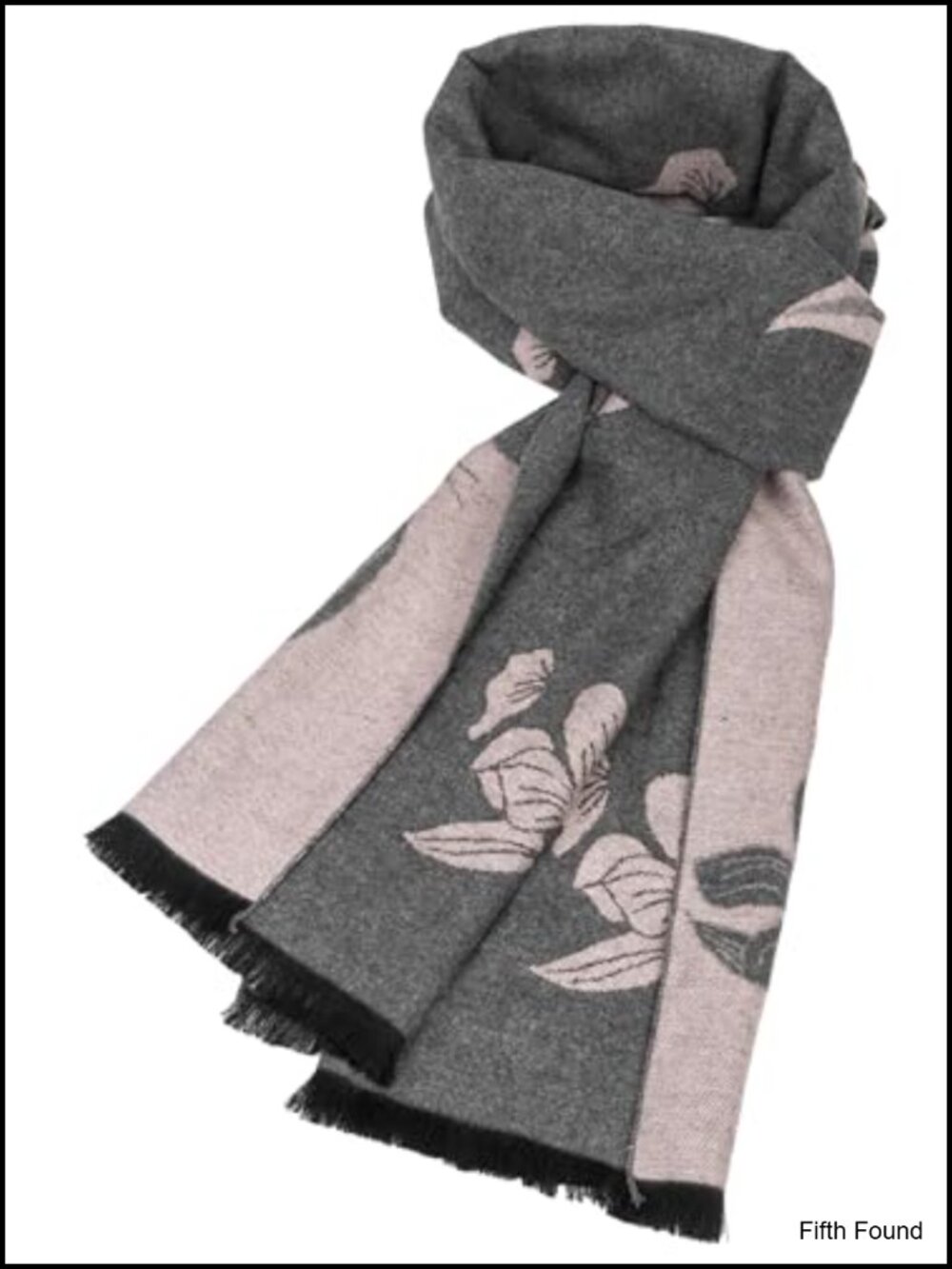 Women's Winter Scarf Soft Polyester Floral Shawl Wrap Warm Blanket